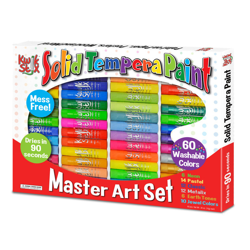 TEMPERA PAINT ART SET 60 COLORS KWIK STIX