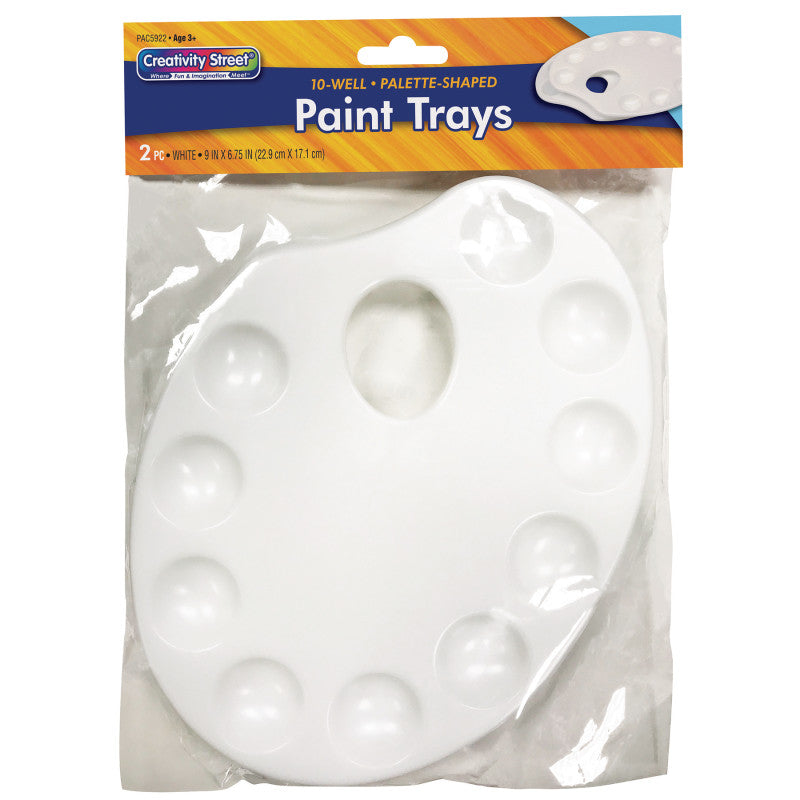 2CT PALETTE PAINT TRAYS 10 WELLS PLASTIC