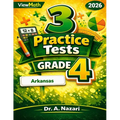 3 Arkansas ATLAS Grade 4 Math Practice Tests: Full-Length Test Prep with Detailed Answer Explanations