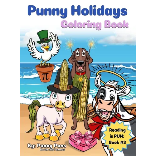 Punny Holidays Coloring Book: Reading is PUN: Book #3