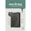 NLT Compact Zipper Bible, Filament Enabled (Leatherlike, Charcoal Patch, Red Letter)