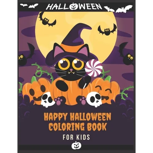Happy Halloween Coloring Book For kids: (Halloween coloring Book for kids Toddlers and Preschoolers) - Halloween Gift for kids- 50 Halloween coloring