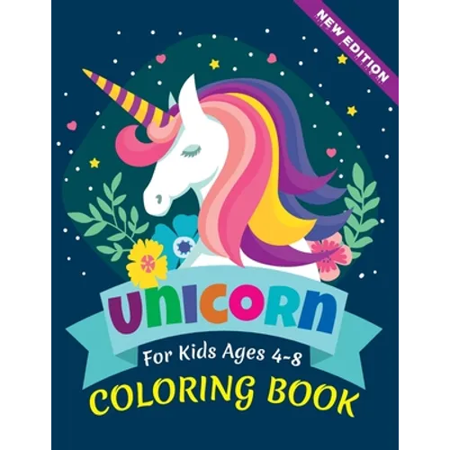 Unicorn Coloring Book: For Kids Ages 3-8 - Paperback
