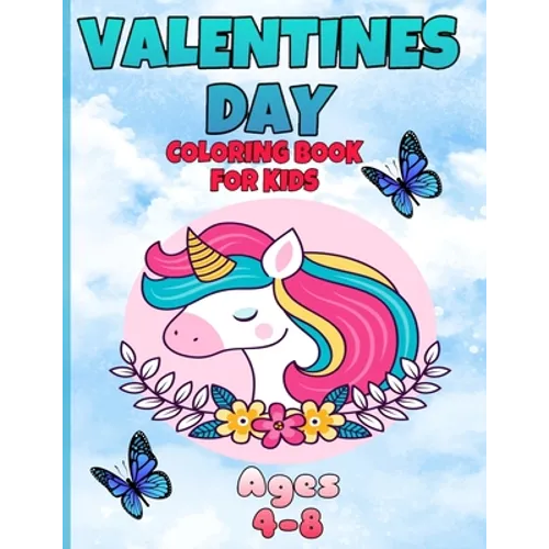 Valentines Day coloring book for kids ages 4-8: animal coloring book - Paperback