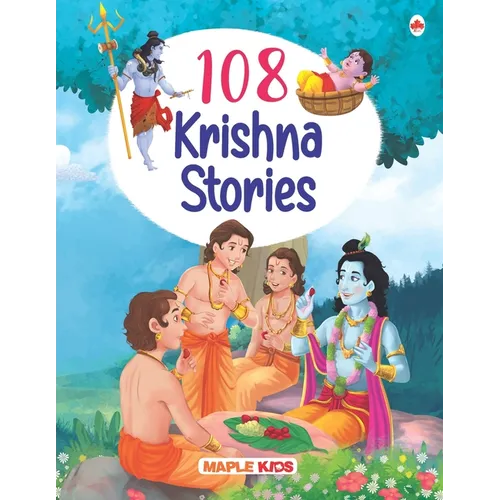 Story Book for Kids - 108 Krishna Stories (Illustrated) - Paperback