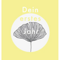 Dein erstes Jahr: Babyalbum beige gelb, zum Eintragen der schönsten Momente und Erinnerungen für unser erstes gemeinsames Jahr