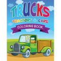 Trucks, Tractors & Cars Coloring Book
