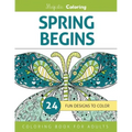 Spring Begins: Coloring Book for Adults