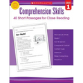 Comprehension Skills: 40 Short Passages for Close Reading: Grade 1