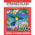 Creative Design Stained Glass Coloring Book for Adults: Animal & flower designs, Stress Relieving Designs, color me!