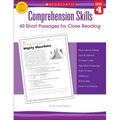 Comprehension Skills: 40 Short Passages for Close Reading: Grade 4