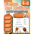 Factors and Multiples Math Workbook 4th to 6th Grade: Factoring, Prime Numbers, Greatest Common Factor (GCF), Multiples, Lowest Common Multiple (LCM)