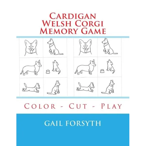 Cardigan Welsh Corgi Memory Game: Color - Cut - Play