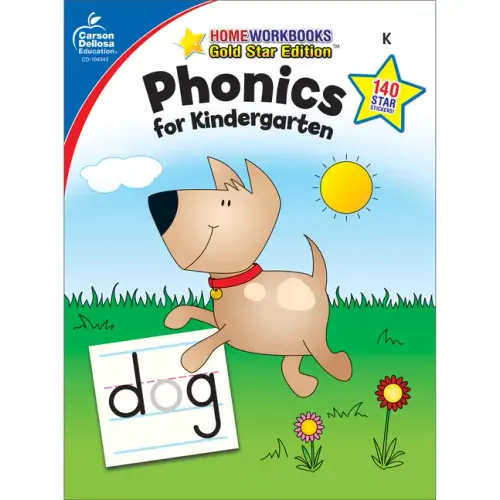 Phonics for Kindergarten, Grade K: Gold Star Edition Volume 12