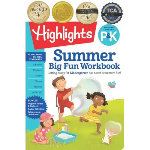 Summer Big Fun Workbook Bridging Grades P & K: Kindergarten Summer Workbook with Alphabet, Numbers, Colors and More, Prepare for Kindergarten Curricul