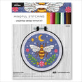 EXPRESSIVE BEE COUNTED CROSS STITCH
