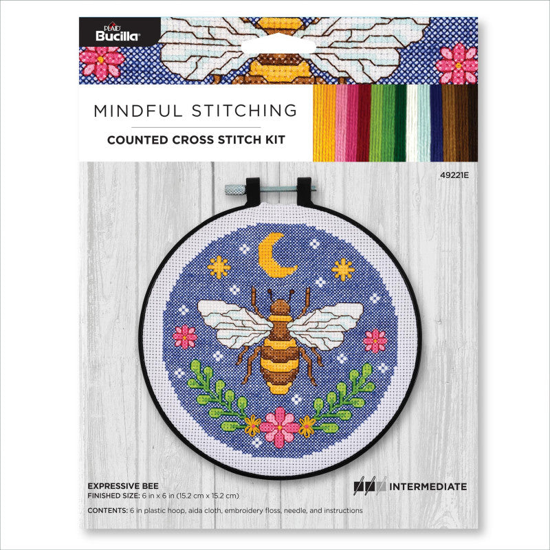 EXPRESSIVE BEE COUNTED CROSS STITCH