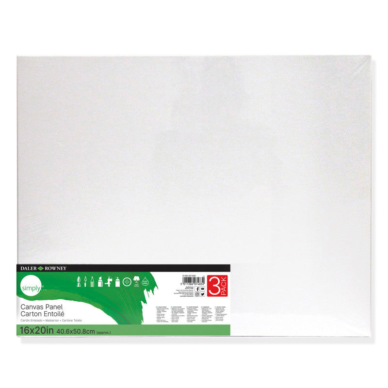 CANVAS PANELS SET 16X20IN 3/PK WHT