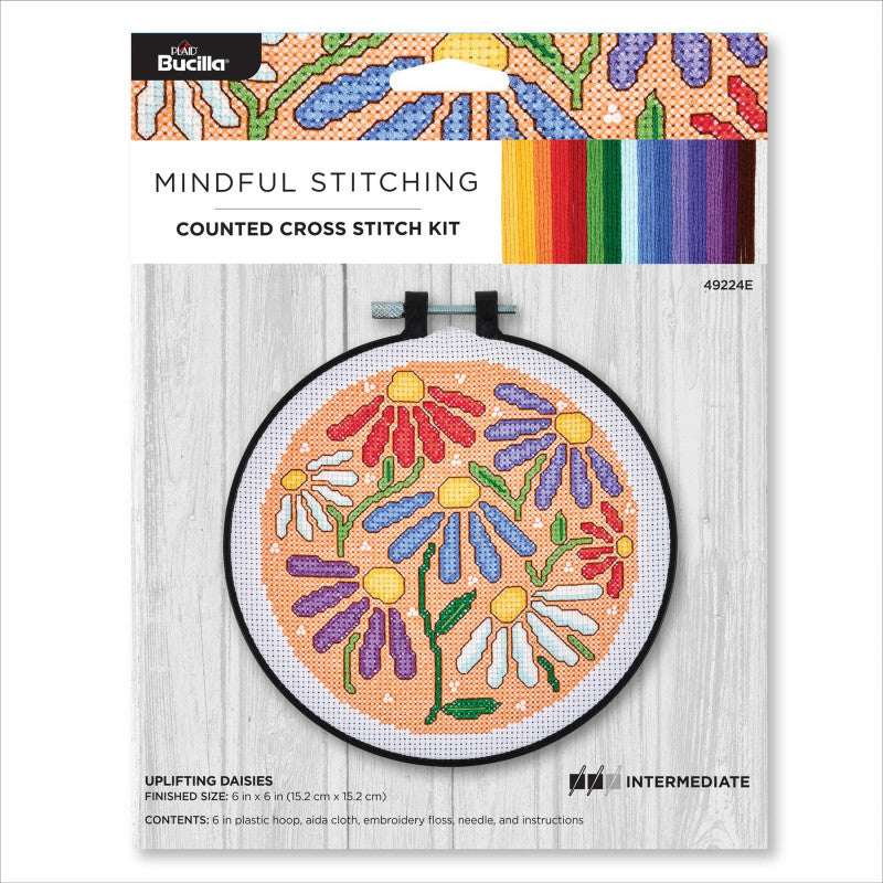 UPLIFTING DAISIES COUNT CROSSSTITCH