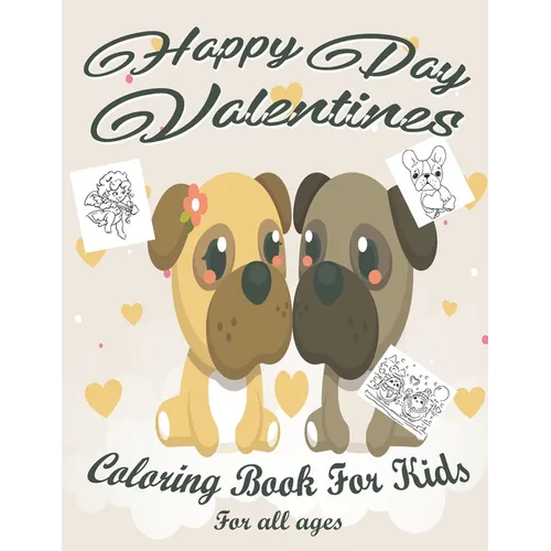 Valentine's Day Coloring Book for Kids: Lovely animals coloring books