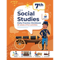 7th Grade Social Studies: Daily Practice Workbook 20 Weeks of Fun Activities History Government Geography Economics + Video Explanations for Eac