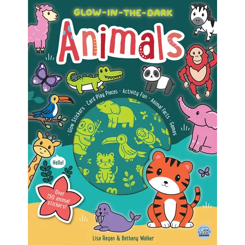 Glow-In-The-Dark Animals Sticker Activity Book